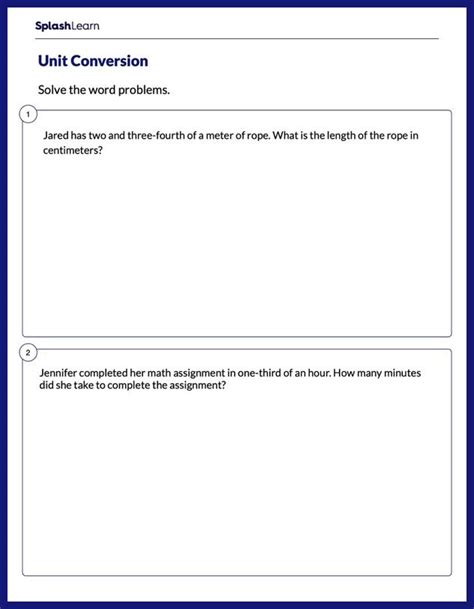 Simple Conversion Word Problems 的图像结果