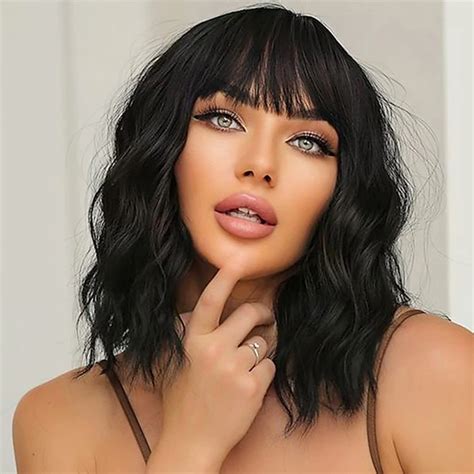 Short Platinum Blonde Wig for Women 14Inch Platinum Ombre Blonde Wig ...