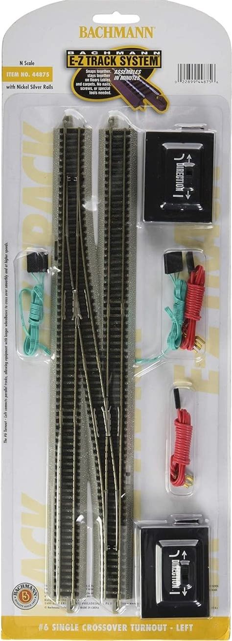 Buy Bachmann Industries E-Z Track 6 Single Crossover Turnout - Left (1 ...