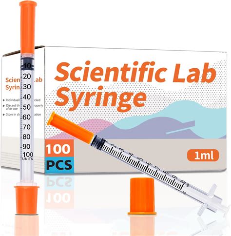 Amazon.com: 1ml/cc 30G 1/2 Inch Syringes, U-100 Scientific Lab Syringe ...