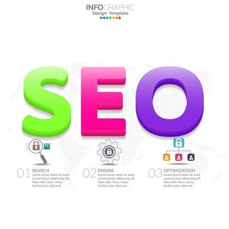 Premium Vector | Infographic diagram with word seo. marketing concept.