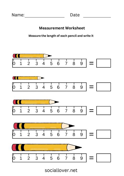 Measure the length of objects worksheets