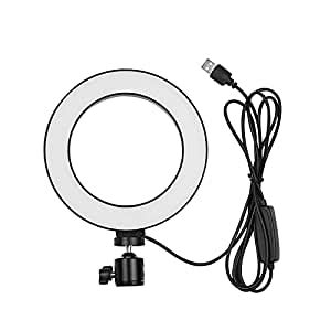 Adium 6 Inch Desktop LED Ring Light 3200K-5500K Dimmable Camera Light ...