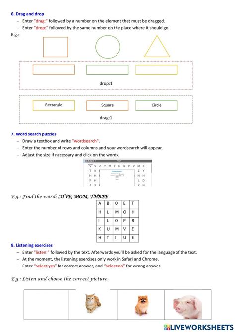 Image result for Live Worksheet Tutorial