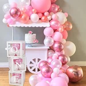 Party Paragon Plastic One Box, 1St Birthday Decoration, White Clear One ...