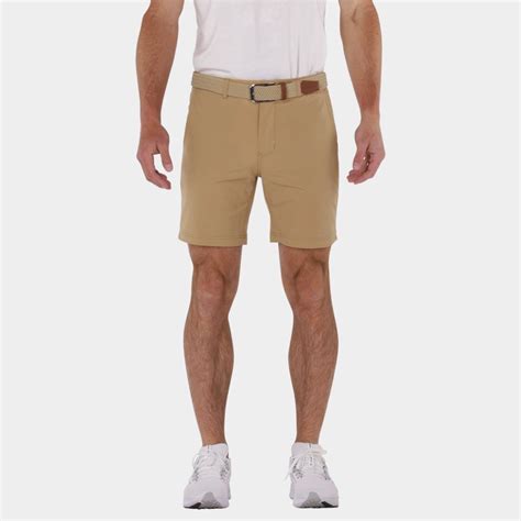 Men's 7 Inch Golf Shorts in Khaki | Avalon Performance Golf Shorts