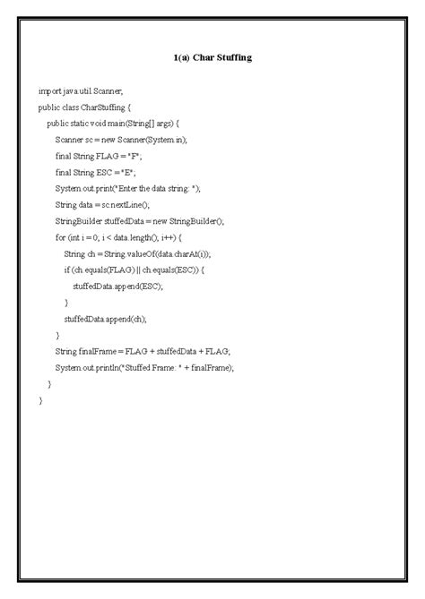 CS101: Char Stuffing, CRC Code, Go-Back-N Simulator & Dijkstra - Studocu