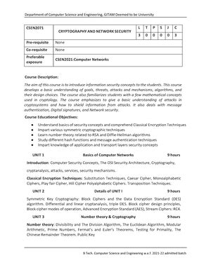 Crypto - Cryptography and Network Security - Studocu
