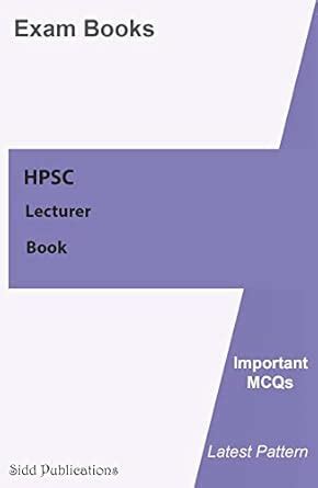 Buy HPSC Lecturer Exam Book Book Online at Low Prices in India | HPSC ...