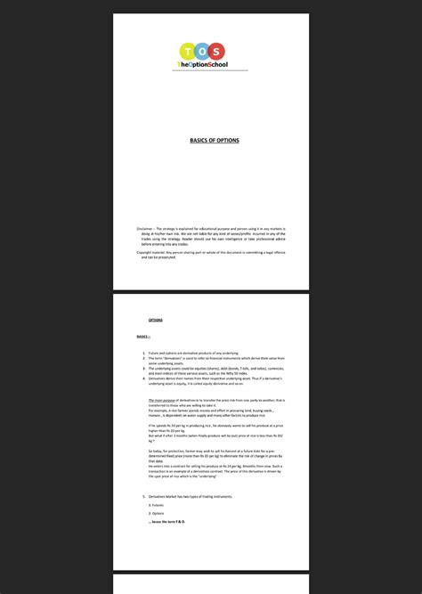 Basics Of Options - ertwertw - finance - Studocu