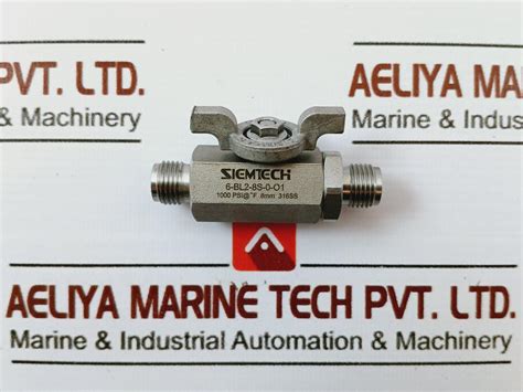 Siemtech 6-bl2-8s-0-o1 Ball Valve W/ Locking Handle 1000psi 316 Stainl ...