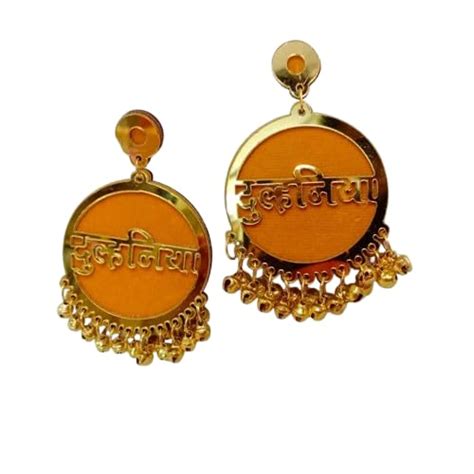 Buy Vrindavanstore.in Dulhaniya Bridal Mehendi Haldi Acrylic Jhumka ...