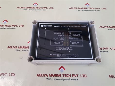 Telektron aegis purge & pressurisation system scu – Aeliya Marine Tech
