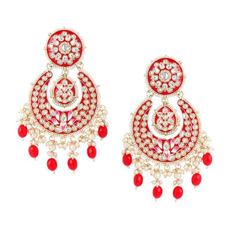 Yellow Chimes Earrings for Women and Girls Traditional Meenakari ...