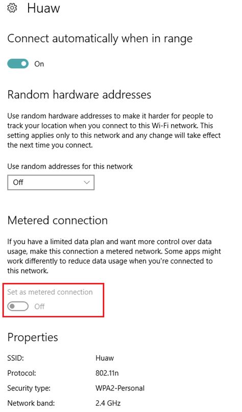 Image result for Network Interface Metered Connection