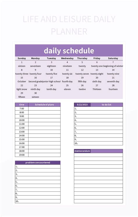 Excel Life Planner at Donald Pray blog