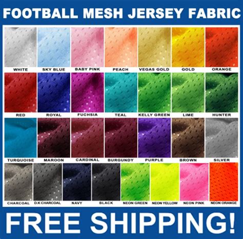 Football Mesh Jersey Fabric - 60" Wide - 100% Polyester - Sold by the ...
