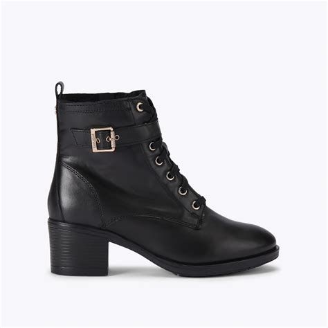 SNUG Black Leather Heel Ankle Boot by CARVELA COMFORT