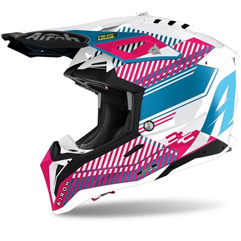 Airoh Aviator 3 Wave Pink Chrome Helmet