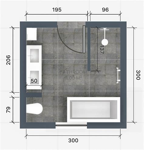 Bathroom Floor Plan Square