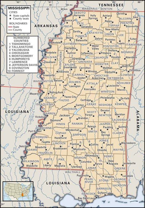 County Map Of Ms