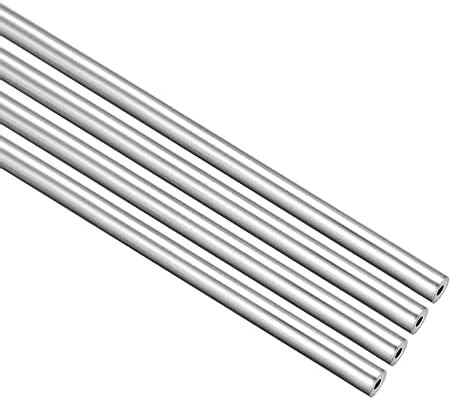 OFOWIN 4 Pcs 6063 Aluminum Round Tube 5mm OD 2mm Inner Dia 300mm Length ...