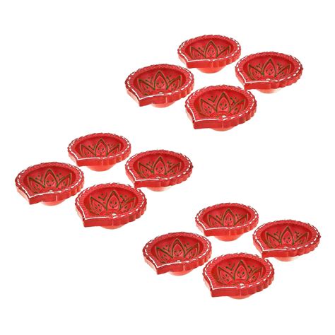 Buy PTR Clay Diya Deepak Earthen Assorted Colorful Set - Diwali ...