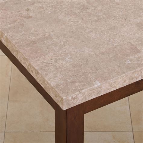 Buy (Refurbished) Oxville Marble Top 6-Seater Dining Table - Brown from ...