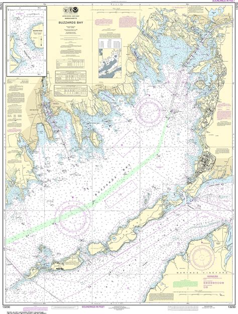 NOAA Nautical Chart - 13230 Buzzards Bay; Quicks Hole