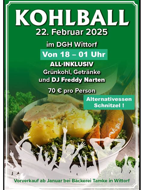 Kohlball in Wittorf 2025, Dorfgemeinschaftshaus Wittorf, Rotenburg, 22 ...