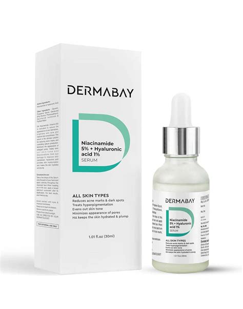 Dermabay Niacinamide 5%+ Hyaluronic acid 1% Serum Anti Acne Serum ...