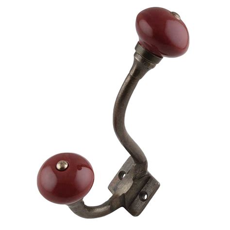 Cherry Solid Round Antique Iron Hooks