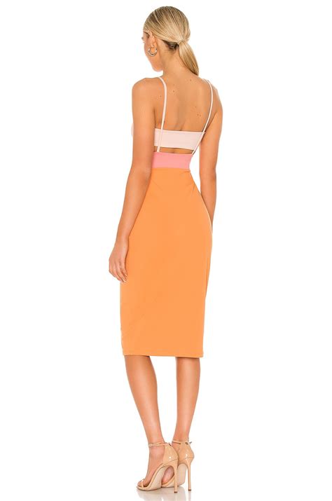 Susana Monaco Strap Color Block Dress in Creamsicle | REVOLVE