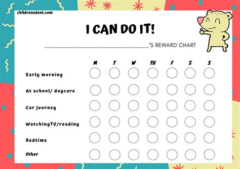 Editable Reward Charts For Boys Printable