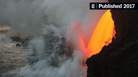 Streaming Lava, Collapsing Cliffs and a Hawaii Volcano's Spectacular ...