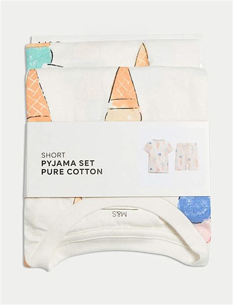 Buy Pure Cotton Ice Cream Print Pyjamas (1-16 Yrs) at Marks & Spencer