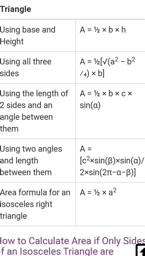 isoscale triangle formula - Brainly.in