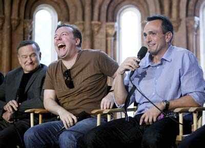 Hank Azaria, Robin Williams & Ricky Gervais at press meet of movie 'A ...
