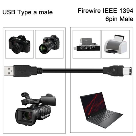 MEIRIYFA 6 Pin Firewire to USB 2.0 Data Transfer Cable - 1.8M India | Ubuy