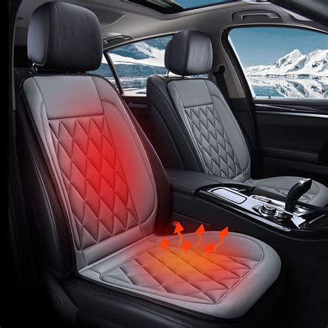 Kbndieu Car Seat Cushion, Comfortable Heated Seat Covers for Cars Trucks SUV Van, with Full Back ...