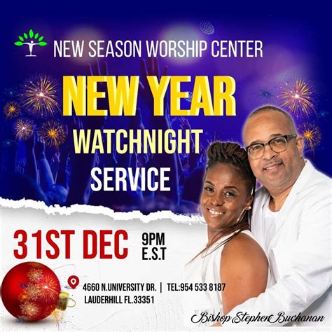 New Year WatchNight Service! WELCOME 2024!, New Season Worship Center ...