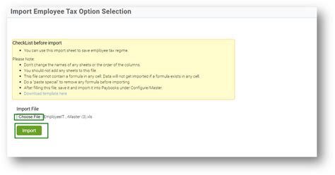 How to import the Tax Regime. : Help Center
