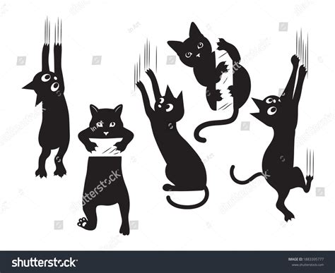 Cats Climbing Silhouette