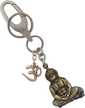 cabo dream Both Side Lord Hanuman ji With OM Locking Lock Key Chain ...