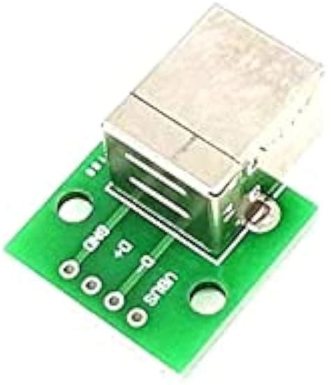 USB Type-B Female Head to DIP 4 pin Breakout PCB Module – Indian Hobby ...