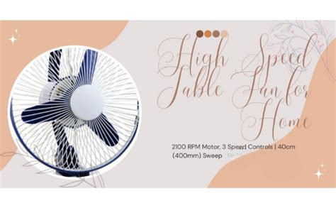 Buy Mist Air Flo 400mm Table Fan (Light Blue) Online at Low Prices in ...