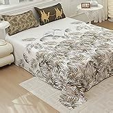 Story@Home Bedsheet for Double Size Bed | 186 TC | White | Printed | 1 ...