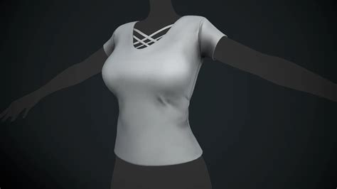 Female White T-Shirt Style 1 - FlippedNormals