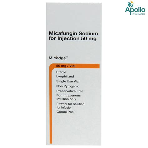 MICEDGE 50MG/VIAL INJECTION Price, Uses, Side Effects, Composition ...