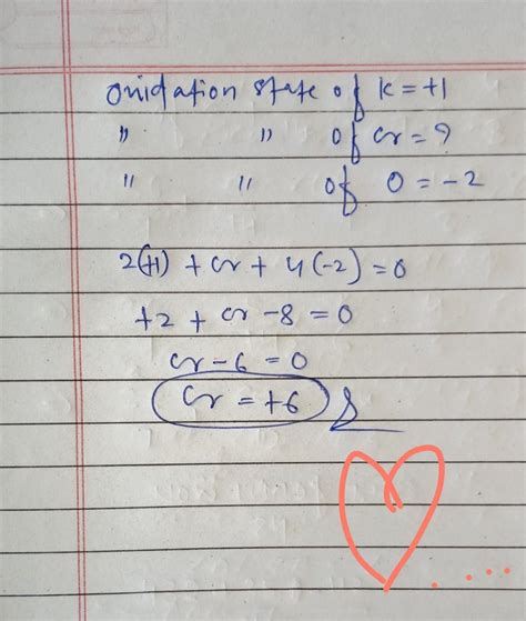 oxidation number of Cr in KCrO4 - Brainly.in